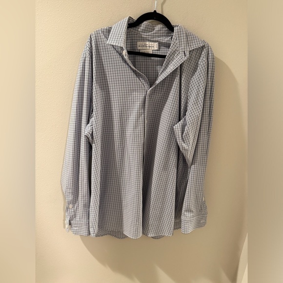 Mizzen + Main Leeward Size Xxl Tattersall Standard Fit Button Front Dress Shirt